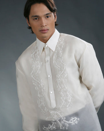 Men's Barong Tagalog 100477 Cream Made-To-Order (ships in 4 weeks)