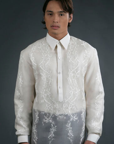 Men's Barong Tagalog 100478 Cream Made-To-Order