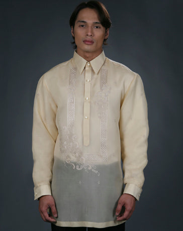 Men's Barong Tagalog 100486 Champagne Made-To-Order