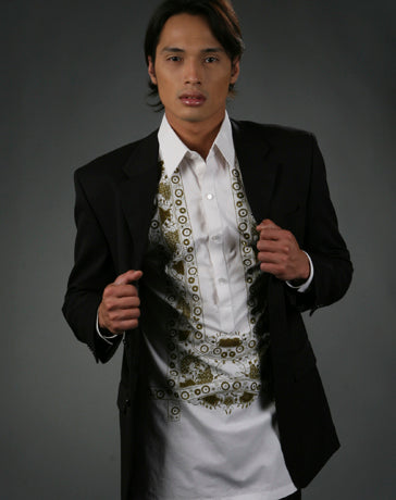 Men's Barong Tagalog 100526 White Made-To-Order