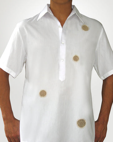 Men's Barong Tagalog 100613 White Made-To-Order