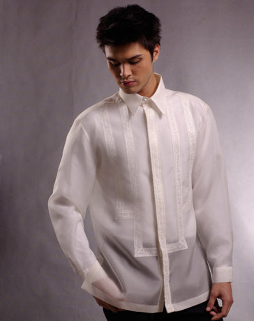 Men's Barong Tagalog 100638 Cream Made-To-Order (ships in 4 weeks)