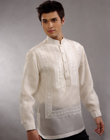 Men's Barong Tagalog 100661 Cream Made-To-Order (ships in 4 weeks)