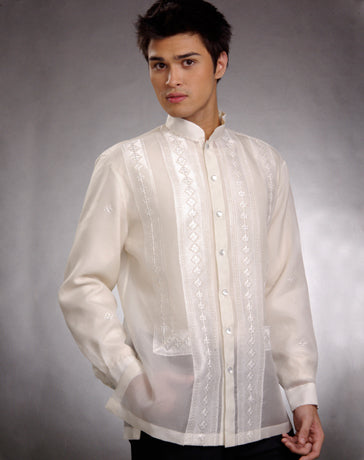 Men's Barong Tagalog 100663 Cream Made-To-Order (ships in 4 weeks)