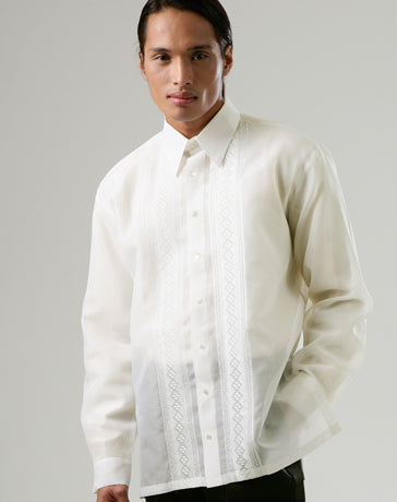 Men's Barong Tagalog 100666 Cream Made-To-Order (ships in 4 weeks)