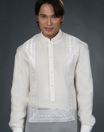 Men's Barong Tagalog 100669 Cream Made-To-Order