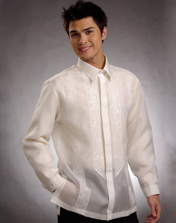Men's Barong Tagalog 100675 Cream Made-To-Order (ships in 4 weeks)