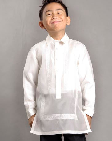 Boys' Barong Tagalog 100640 Cream Made-To-Order