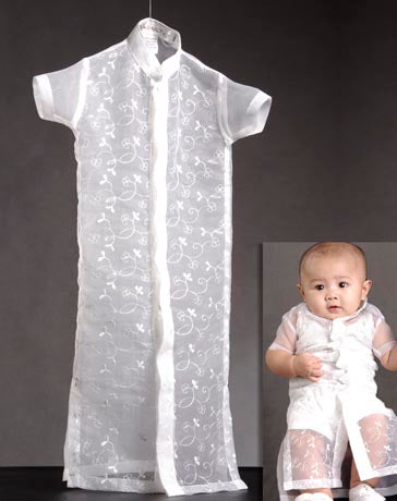 Boys' Barong-gown 100155 White Made-To-Order
