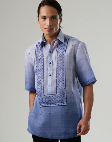 Men's Barong Blue Jusi fabric 100170 Blue