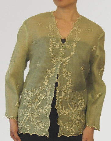Women's Jacket Aloe Cocoon silk 100231 Aloe