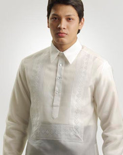 Men's Barong White Jusi fabric 100244 White