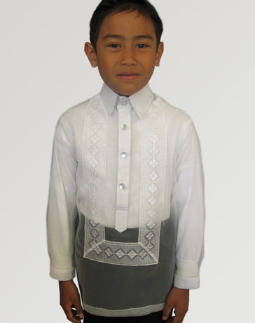 Boys' Barong Tagalog 100253 White Made-To-Order