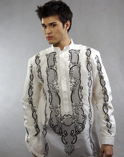 Men's Barong White Jusi fabric 100307 White