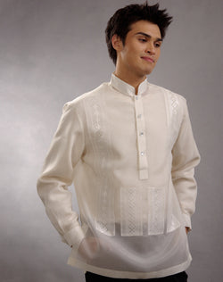 Men's Barong Cream Jusi fabric 100662 Cream
