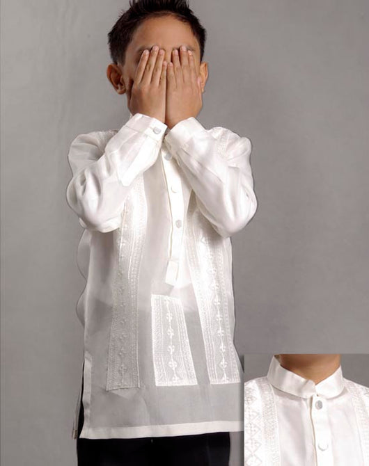 Boys' Barong Tagalog 100668 Cream Made-to-Order