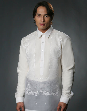 Men's Barong White Jusi fabric 100447 White