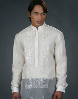 Men's Barong Cream Jusi fabric 100479 Cream