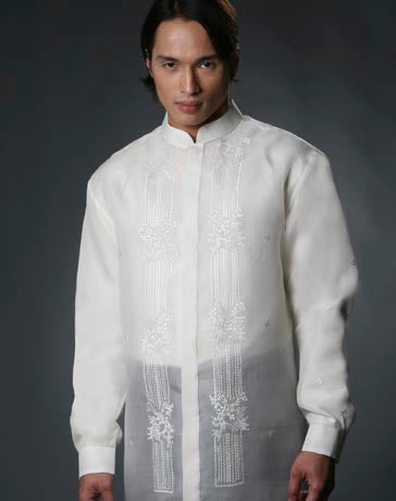 Men's Barong Cream Jusi fabric 100482 Cream