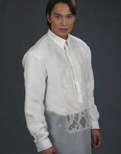 Men's Barong Tagalog 100483 Cream Made-To-Order