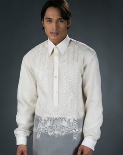 Men's Barong Tagalog 100490 Cream Made-To-Order