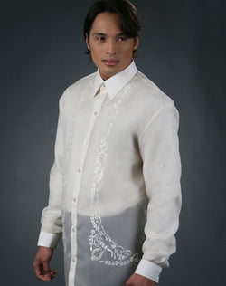 Men's Barong Cream Jusi fabric 100494 Cream