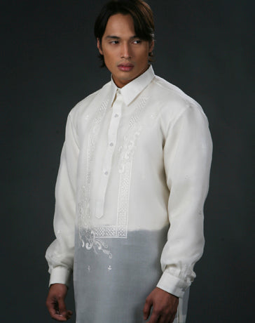 Men's Barong Tagalog 100495 Cream Made-To-Order