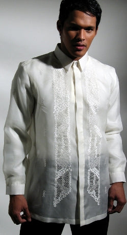 Men's Barong Cream Jusi fabric 100521 Cream