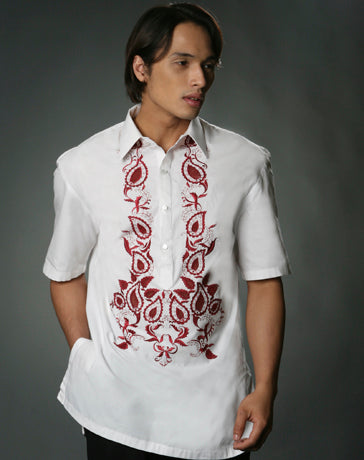 Men's Barong Tagalog 100524 White Made-To-Order