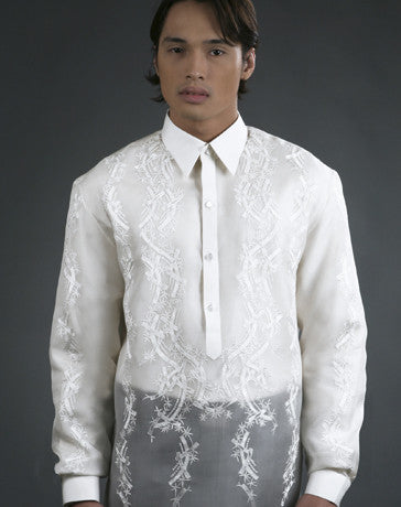 Men's Barong White Jusi fabric 100552 White