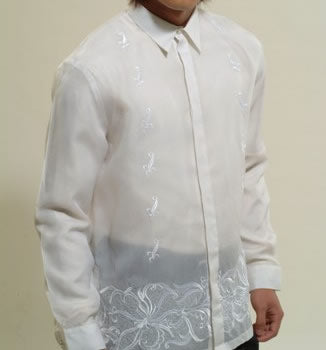 Men's Barong White Jusi fabric 100762 White