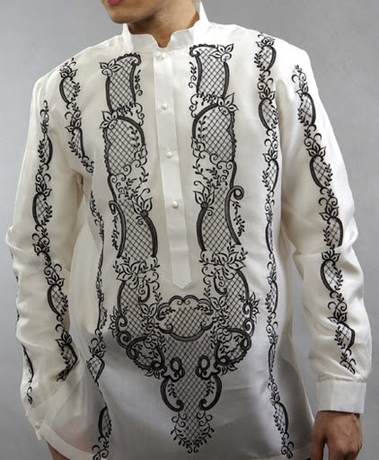 Men's Barong White Jusi fabric 100804 White
