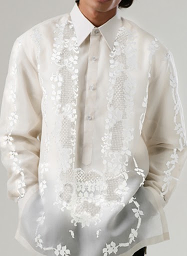 Men's Barong Cream Jusi fabric 100808 Cream