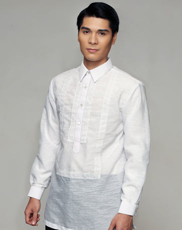 Men's Barong Tagalog 100874 White Made-To-Order (ships in 5 weeks)