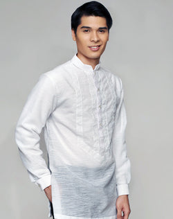 Men's Barong Tagalog 100875 White Made-To-Order