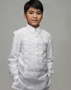 Boys' Barong Tagalog 100877 White Made-To-Order
