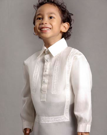 Boys' Barong Tagalog 100639 Cream Made-To-Order